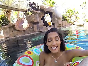 bathing suit sweetie Chloe Amour romped after a dip in the pool