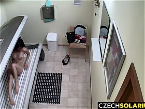 Czech brown-haired Secretly playing with honeypot